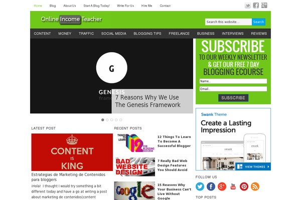 Site using Simple-urls plugin