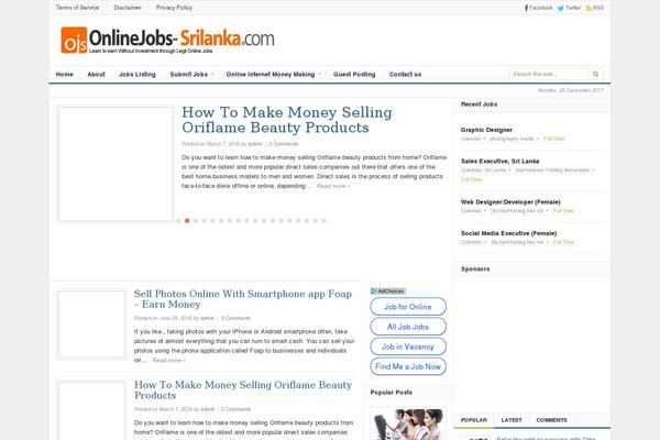 onlinejobsrilanka.com site used Goodpress-pro