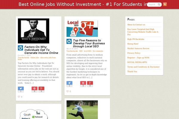 Pinboard theme site design template sample