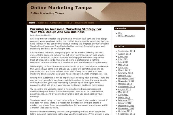 Smallbiz theme site design template sample