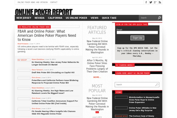 onlinepokerreport.com site used Bonus