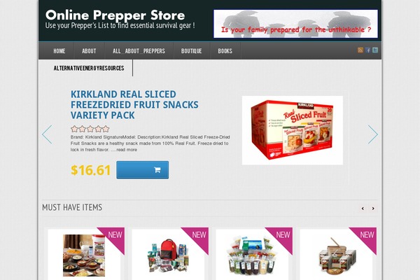 onlineprepperstore.com site used Skyzon