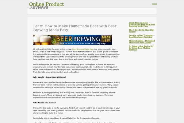 onlineproductreviews.org site used Ctr Theme