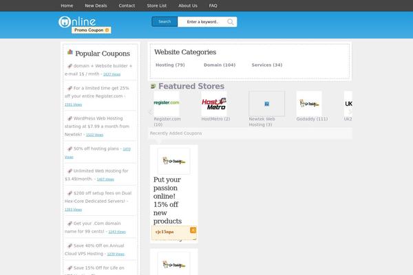 Couponpress theme site design template sample