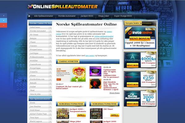 onlinespilleautomater.com site used Spillnorgesautomaten