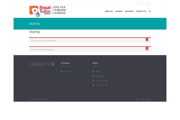 Language-school theme site design template sample