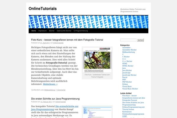 Twenty Ten theme site design template sample