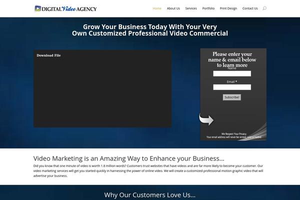 Getvideo theme site design template sample