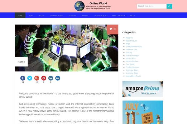 Site using WP Socializer plugin