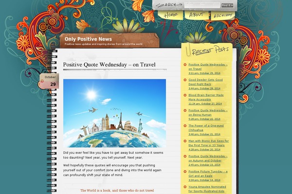 Notepad Chaos theme site design template sample