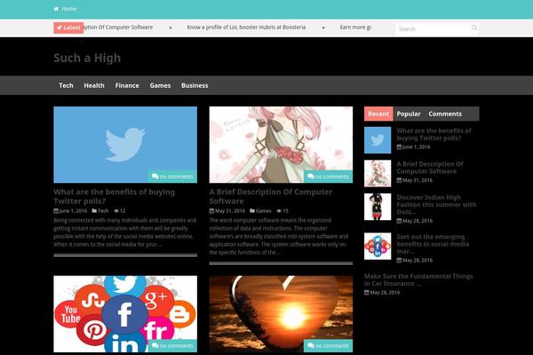 Discover theme site design template sample