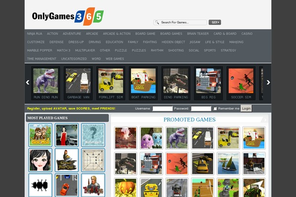 FunGames theme site design template sample