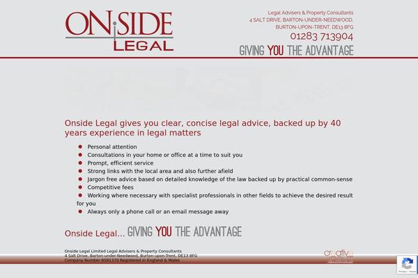 onsidelegal.com site used Onside-legal