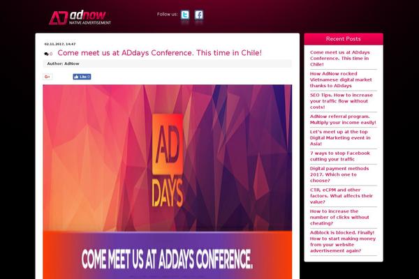 onsocio.ru site used Adnow-blog