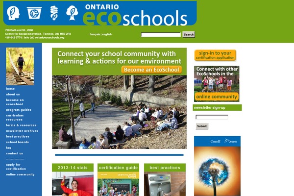 ecoschools theme websites examples