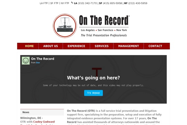 ontherecord.com site used Otr
