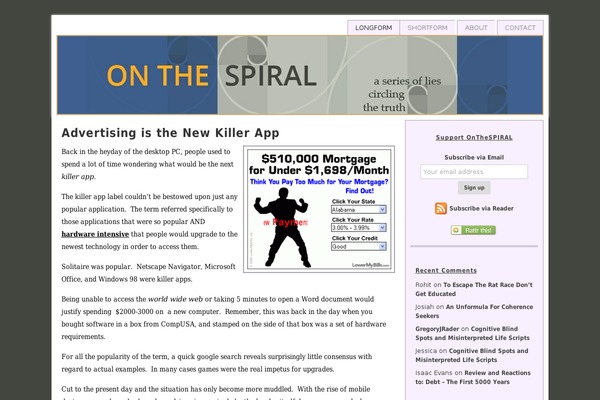 onthespiral.com site used Overflow