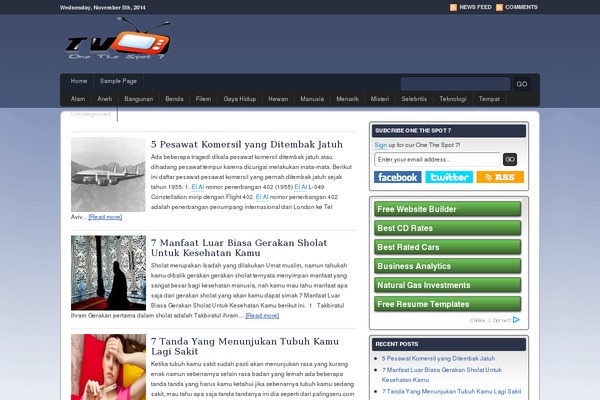 Streamline theme site design template sample