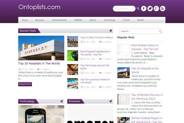 GeoPlaces theme site design template sample