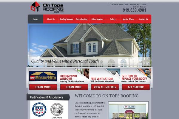 ontopsroofing.com site used Ontops