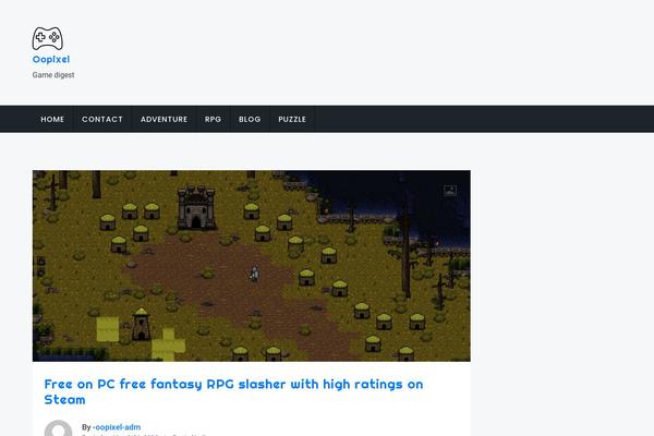 Inx Game theme site design template sample