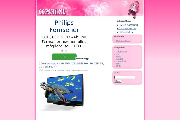 oopshi.nl site used Ocadia