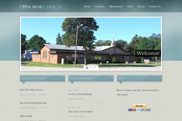openarmslivonia.org site used Antioch