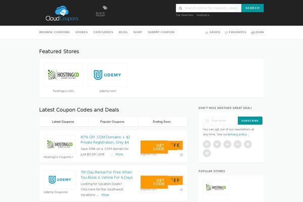 Wp-coupon theme site design template sample