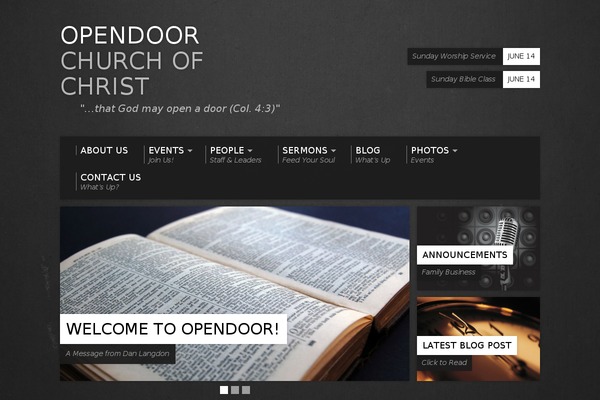 Resurrect theme site design template sample