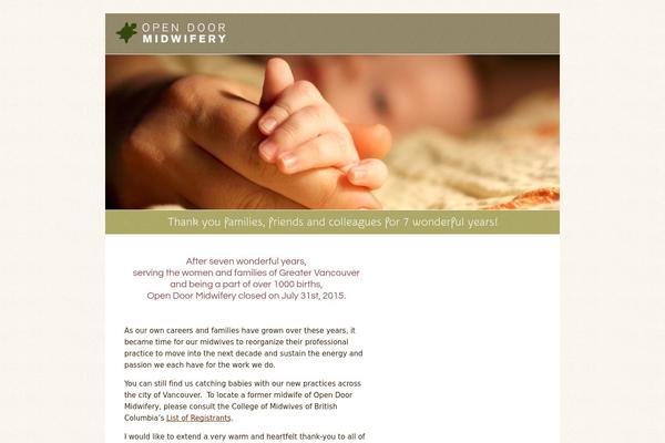 OpenDoor theme site design template sample