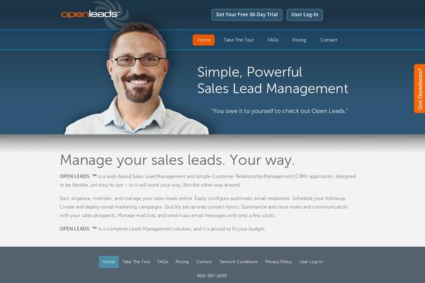 Open theme site design template sample