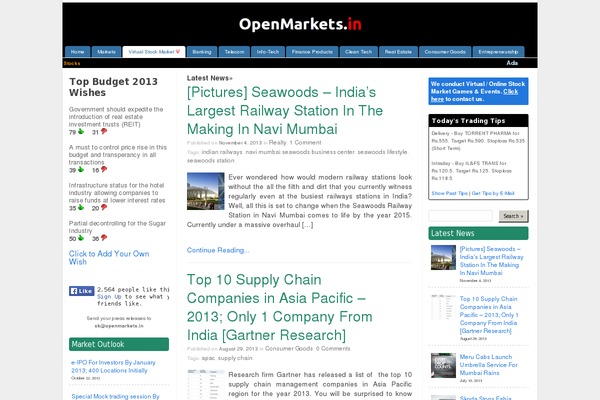 Site using Posts from a Category Widget plugin