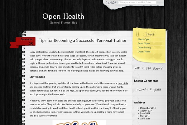 Anarcho Notepad theme site design template sample
