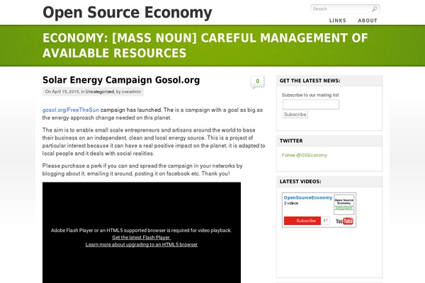 Eco theme site design template sample