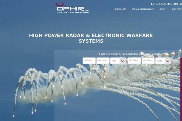 ophirrf.com site used Ophir-wp