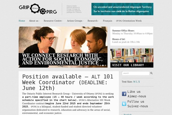 Site using Enlarge Text plugin