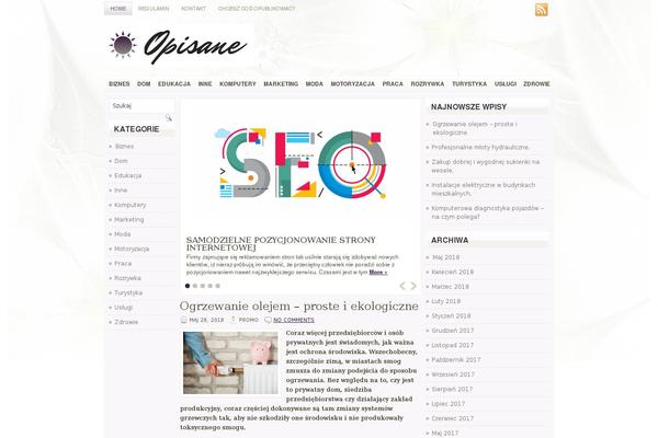 Simply theme site design template sample