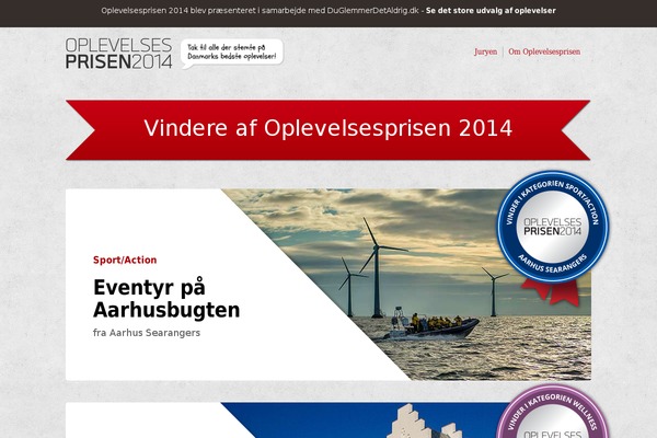 oplevelsesprisen.dk site used Ts.contentsite.theme