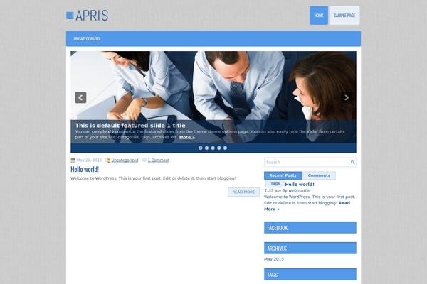 Apris theme site design template sample