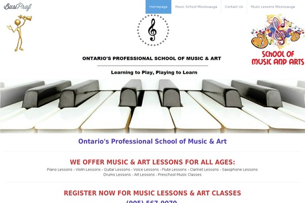 opsmamusicschool.ca site used Busiprof
