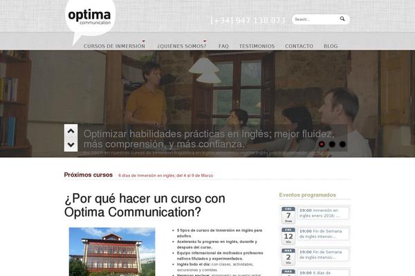 Optima theme site design template sample