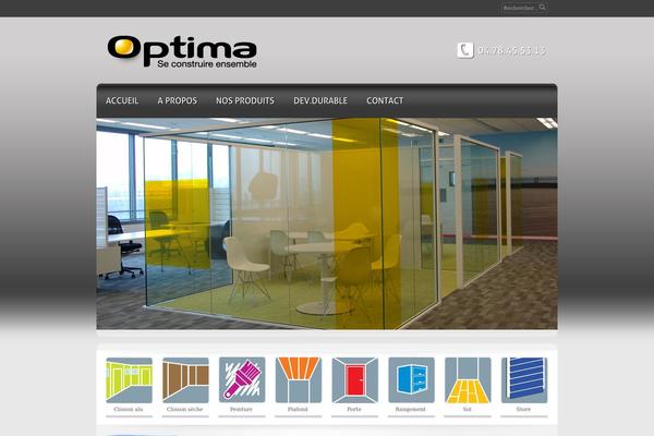 Optima theme site design template sample