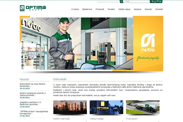 Optima theme site design template sample