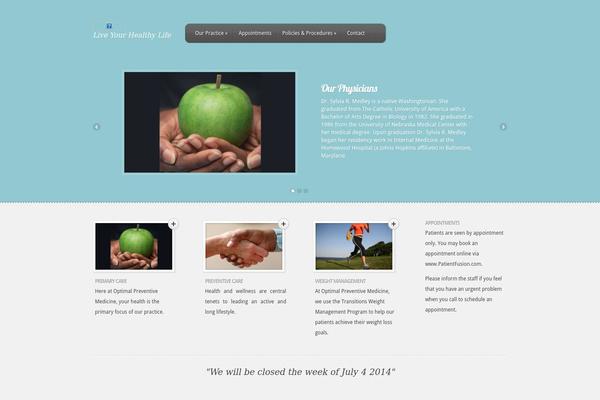 Feather theme site design template sample