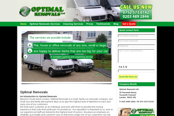 optimalremovals.co.uk site used Smallbiz