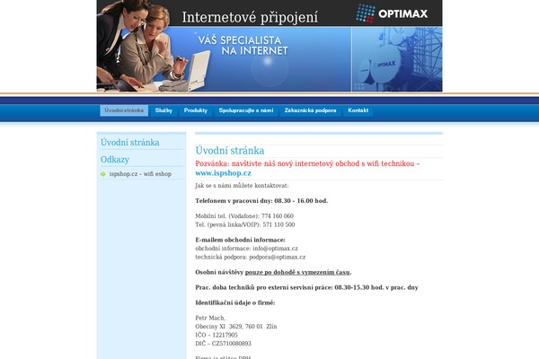 optimax.cz site used Optimax