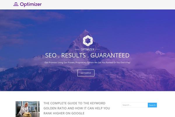 Optimizer theme site design template sample