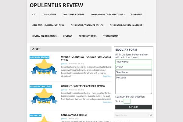 Site using Quick Contact Form plugin