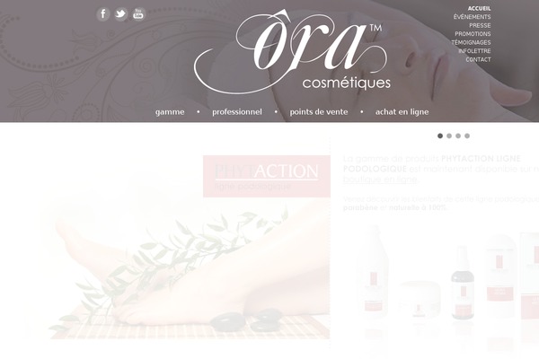 oracosmetiques.com site used Ora