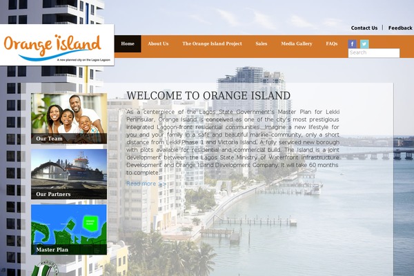 Orange theme site design template sample